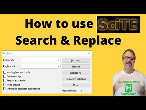 How to use SciTE search and replace amazing functionality