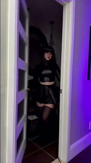 Velma went goth for Halloween 😈