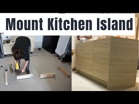 How to Mount Kitchen Island to Floor - Ikea Sektion