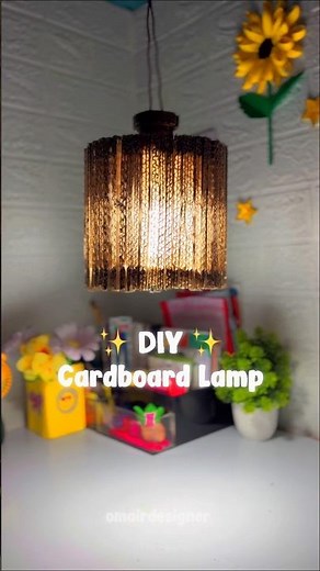 DIY Cardboard Lamp✨| Aesthetic Room Decor lamp