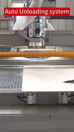 nesting cnc router with auto unloading system