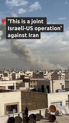US President Donald Trump said on Saturday that the United States had started "major combat operations" in Iran. This is the second time the US has attacked Iran in less than a year — the last time they dropped bombs on three Iranian nuclear sites during the Iran-Israel conflict in June. SBS International Correspondent Ben Lewis reports from Tel Aviv. Read more on our live blog: https://bit.ly/4skzVMM | SBS News