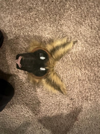 German Shepard Therian Mask With Floppy Ears! - Etsy