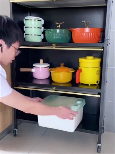 Small kitchen? Big storage 💡🍽️ Order now! #sivhomedecoph #spacesaver #fypツ #kitchencabinet