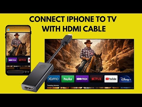 How to Connect any iPhone to TV with HDMI cable ( USB to HDMI adaptor)