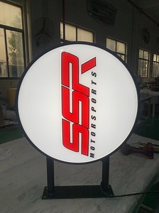 [Hot Item] Custom Circle Wall Mounted Signboard with LED Lights for Bars and Restaurants