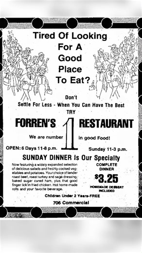 From hot dishes to “cool sparkling salads,” Forren’s Restaurant served up more than just meals; it served memories. Discover the story behind Emporia’s favorite downtown diner! #EmporiaKS #KansasHistory #ExploreLyonCounty | Lyon County History Center
