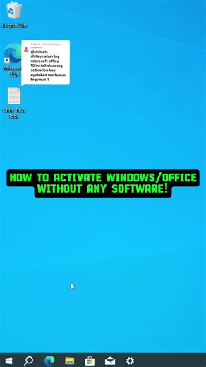 Replying to @shimels.shitaye how to activate windows 10/11 without Any Software With Simple Way #howto#activate#windows#without#software#fypシ゚#fyp