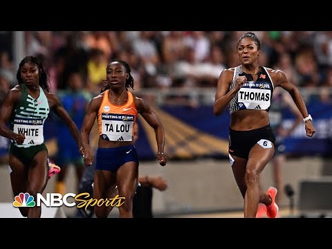 Gabby Thomas rallies past stacked field for 200m title in Paris | NBC Sports