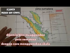 cara menggambar peta sumatra dengan teknik kotak