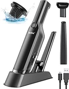 bedee Cordless Handheld Vacuum Cleaner Portable Rechargeable Car Vacuum with 12KPA Powerful Suction, Small Fast Charging Hand Held Vacuum Cleaner for Home, Car and Pets Cleaning, 30 Mins Running