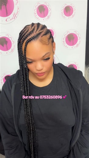 Clientes satisfaitent # knotlessbraid # fulanibraid # Cornrow # ponytail # tresses avec laine brésilienne # tresse africaine