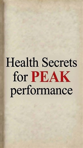 7 Health Secrets for Sustained Peak Performance #health #secret #mindset
