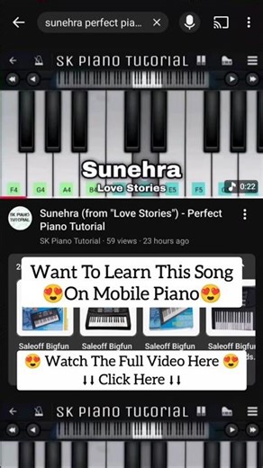 Sunehra - Piano Tutorial | Love Stories
