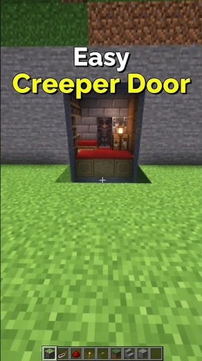 How to Make Creeper Door in Minecraft – Redstone Tutorial | CupSapling #minecraft #redstone #shorts