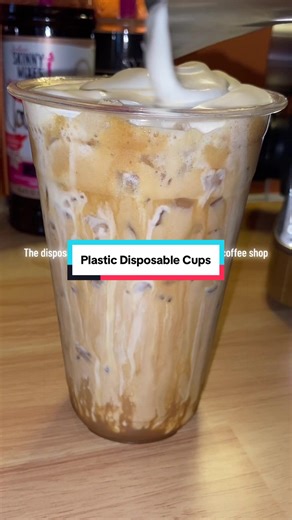 Clear Plastic Cups With Lids | 24oz Disposable Iced Coffee Cups | Strawless Sip Lids | To Go Coffee Cups | Party Cups With Lids | Iced Coffee Aesthetic If you’re making iced coffee at home — you need to be serving it in THIS. ☕🧊✨ Because presentation matters. And there is something about pouring your homemade iced latte into a clear 24oz cup with a strawless sip lid that makes it taste exactly like something you paid $8 for. The layers. The ice. The gorgeous swirl of espresso and milk visible t