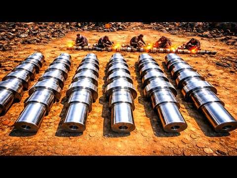 Crazy Way Pakistani Industry Recycles Giant Crankshafts - Absolutely Amazing - ‪@DiscoveringSkills‬