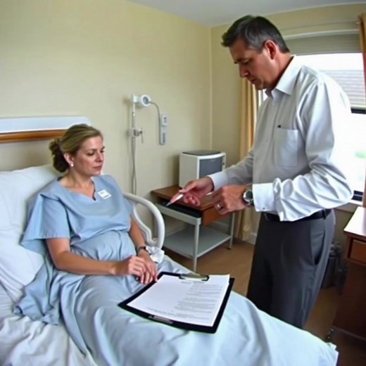 Husband Demanded His Wife Sign Divorce Papers on the Hospital Bed—But He Didn’t Expect Who Would Be the One Abandoned… The patient room on the 7th floor of a private hospital was unnervingly still. The heart monitor pulsed steadily, and sterile fluorescent lights cast a cold glow over Harley, who was just beginning to recover from thyroid surgery. Still groggy from anesthesia, Harley slowly opened her eyes and saw her husband, Mark, standing at her bedside, holding a stack of documents. “You’re 