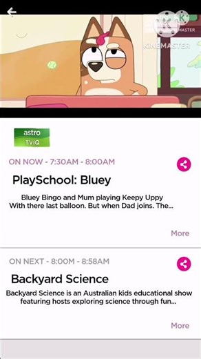 Watching Bluey on Astro GO. #bluey