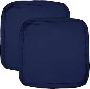 Sqodok Outdoor Cushions Covers Patio Cushion Covers for Outdoor Furniture Waterproof Outside Seat Slipcovers Replacement Chair Cushion Covers for Sofa, Wicker Chair, 24x24, 2pcs, Blue