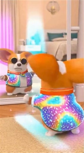 Epic Mirror Battle: The Most Dramatic Corgi Ever