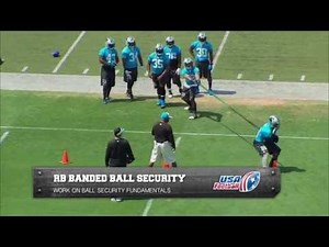 Carolina Panthers Banded ball security drill: Running backs