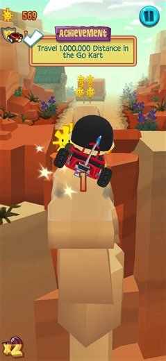 I just traveled 1,000,000 distance achievement in the go kart in tag with Ryan