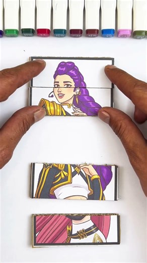 Rumi | K-Pop Demon Hunters Paper Rope Craft Challenge #kpopdemonhunter #viralvideo #ytshorts