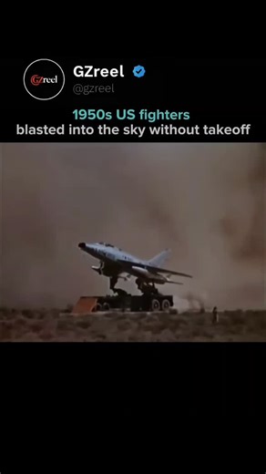 GZreel on Instagram: "In the mid-1950s, the USAF tested a zero-length launch system that fired jet fighters into the air using rocket boosters. The F-100D Super Sabre reached nearly 300 miles per hour in seconds while exposing pilots to extreme acceleration. The concept aimed to keep aircraft operational even if runways were destroyed during conflict. Discover more daily breakthroughs at the intersection of technology and AI @gzreel 🌟 Credit: Aviation Video Archives DDM for credit/removal (no c