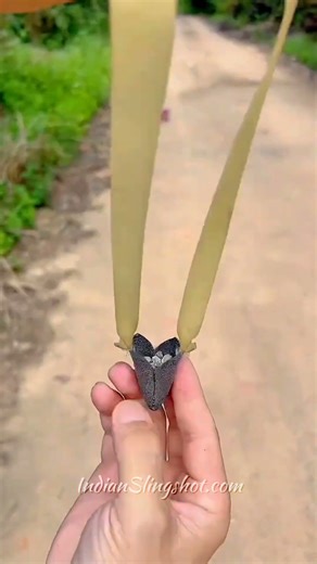 Yellow Flat Band Slingshot Close-Up | IndianSlingshot.com #trending #shots ##pouch #ytshorts