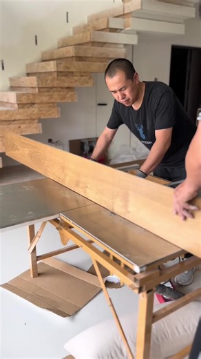 100% Solid Wood Stair Build | Watch the Full Install in One Shot!Please contact me soon.☞(*ﾟ▰ﾟ*)☞ #stairs #staircase #Redoak#HomeFurnishing#melbourne