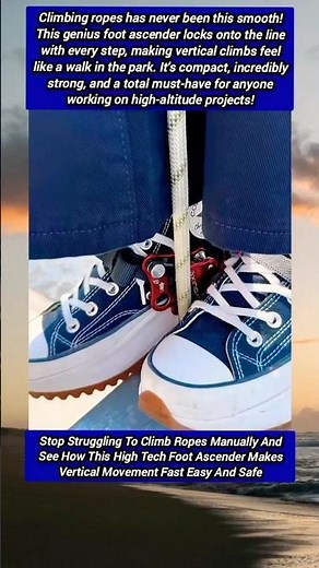 Genius Foot Ascender Tool Makes Vertical Rope Climbing Effortless