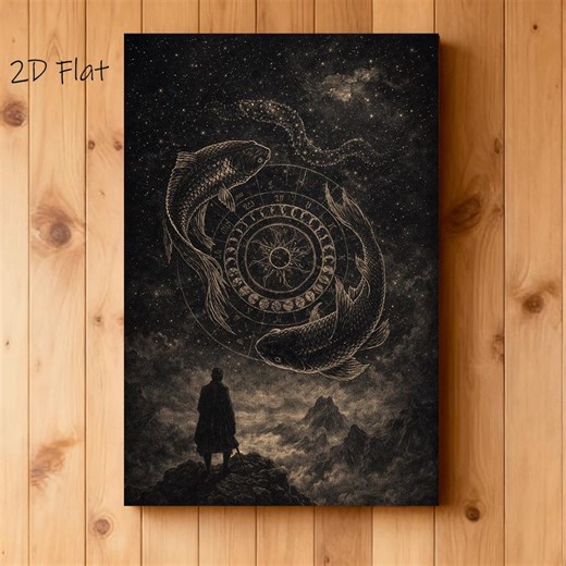 Cosmic Pisces Star Map Wall Art | Celestial Zodiac Astrological Print | Vintage Night Sky Home Decor | Digita Download - Etsy