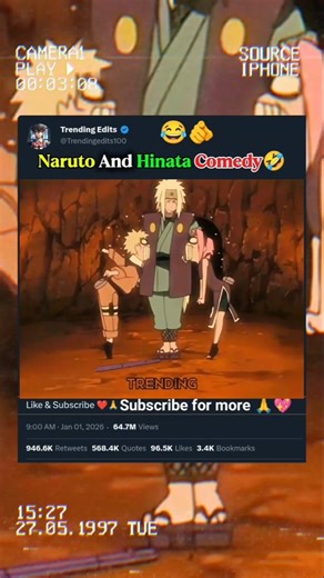 Naruto And Hinata Funny Comedy 🤣#animeedit #shortsfeed #naruto #trendingshorts #viral #funny