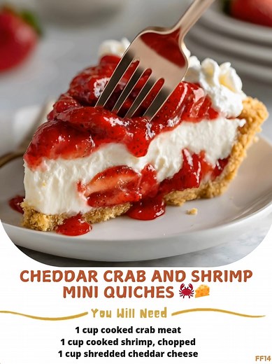3.2K views · 32 reactions | Cheddar  Crab and Shrimp Mini Quiches 呂燎 Delicious bite-sized quiches packed with seafood flavor! Ingredients: 1 cup cooked crab meat 1 cup cooked shrimp, chopped 1 cup shredded cheddar cheese  | Comfort Food Recipes | Facebook