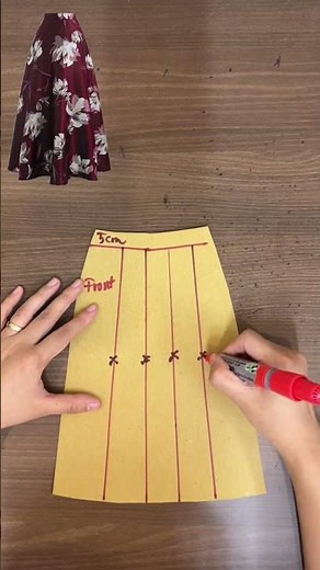 Basic A-Line Skirt Pattern Design: The Perfect Start for Beginners.#diy #sewing #sewingtutorial
