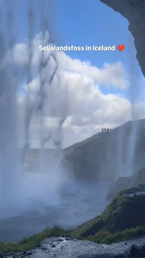 Walking behind a waterfall in Iceland felt absolutely unreal 🇮🇸✨