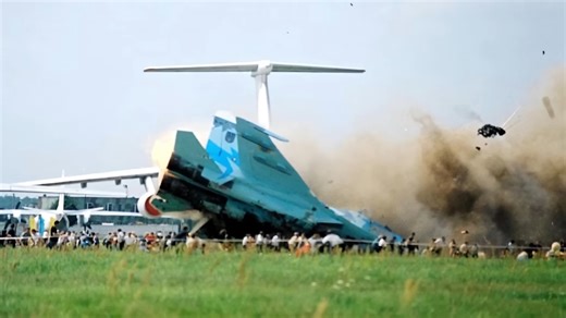 Watch how two pilots lost control mid-stunt – then the jet hit the ground