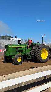 John Deere 6030 pulling in Goshen, IN at the Elkhart County 4-H Fair - #JohnDeere #Tractor #Diesel | JP Pulling Productions