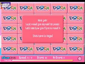 DORA mega memory Dora the Explorer Baby Girls games and cartoons ♛♛۩۞۩❤♚