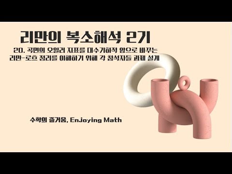 [리만의 복소해석 2기] 20. 곡면의 오일러 지표를 대수기하적 양으로 바꾸는 리만-로흐 정리를 이해하기 위해 각 참석자들 과제 설계