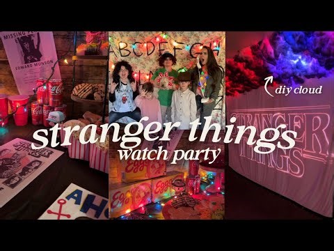 Stranger Things 5 Watch Party | DIY Stranger Things Cloud | Stranger Things Halloween Party