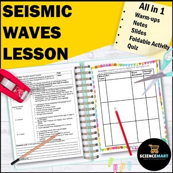 Seismic Waves Notes Slides Lesson S and P Waves - Earthquakes Unit Earth Science