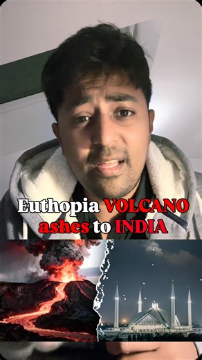 Researcher DRAGON on Instagram: "Ethiopia’s Hayli Gubbi volcano, which had remained dormant for nearly 12,000 years, erupted and released a massive ash plume rising 10–15 km into the atmosphere. According to health and climate reports, high-altitude winds carried traces of this volcanic ash toward Delhi and North India, though experts confirm the particles are currently limited to the upper atmosphere with low immediate ground-level impact. Volcanic ash is dangerous because it contains silica, v