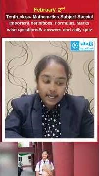 Tenth Class Special | Mathematics Subject- Important Questions & Answers | February 2, 2026 #shorts