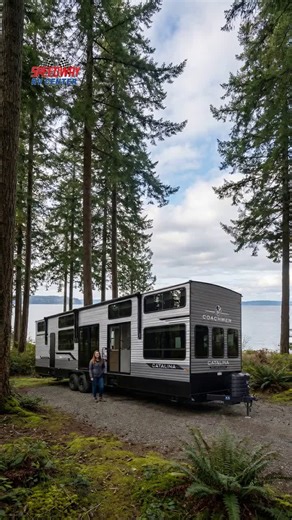 https://ilil.short.gy/PxfUsl 360-549-8288 Step into luxury with the new 2026 Coachmen RV Catalina Destination Series 42CONDO, available for $69,985. This massive 45-foot destination trailer is built for extended stays and large families, featuring a unique dual-loft design that allows for a total sleeping capacity of up to 9 people. The interior is packed with residential-style amenities including a spacious kitchen island, a French door refrigerator, and a stainless steel farm-style sink. The m