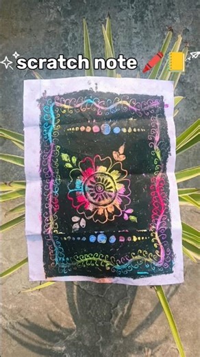 diy scratch note 🖍️📒💡#viral #diy#art#craft#drawing #trending#explore page#shorts viral#shorts video