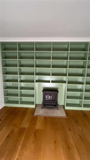 Bespoke Hand-Painted Bookcase for Luxury Interiors