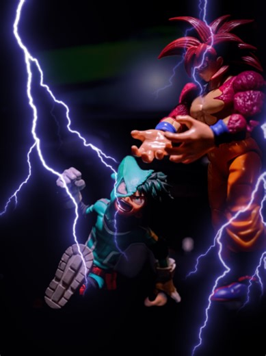 toy Photography deku vs SS4 #dragonball #myhero #toyphoto #process