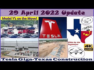 Tesla Gigafactory Texas 29 April 2022 Cyber Truck & Model Y Factory Construction Update (07:35AM)